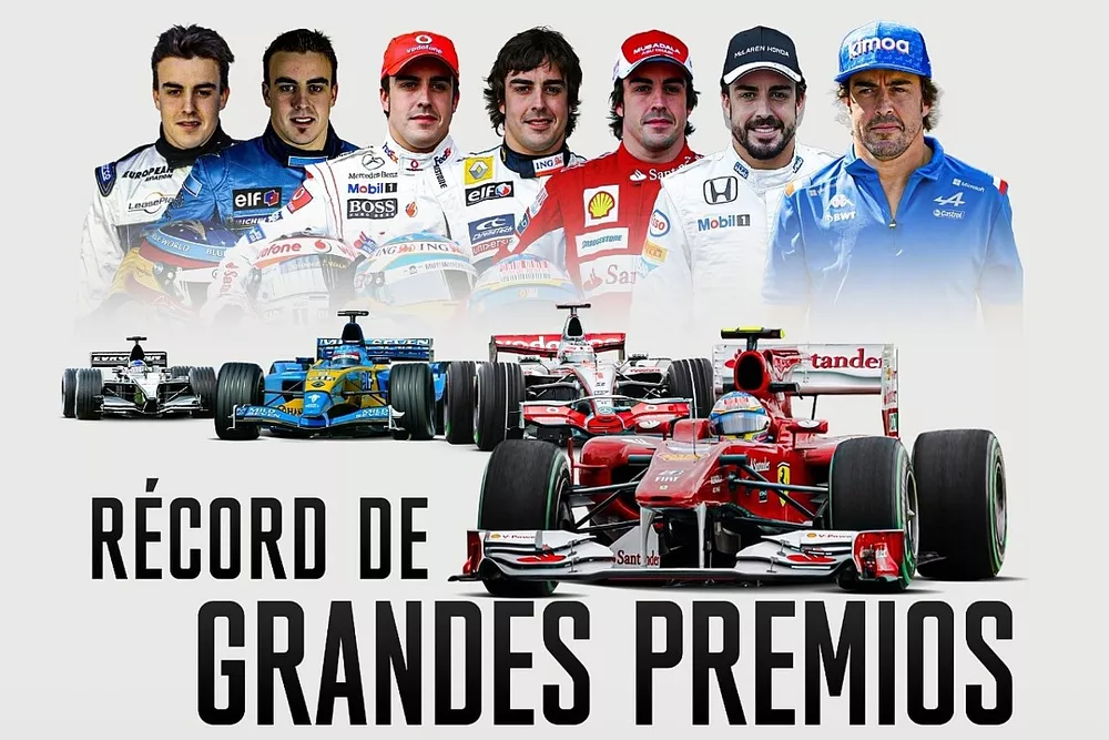 Fernando Alonso, récord histórico de carreras en F1