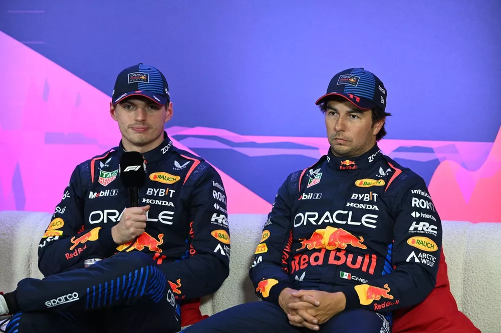 Pole man Max Verstappen, Red Bull Racing, Sergio Perez, Red Bull Racing