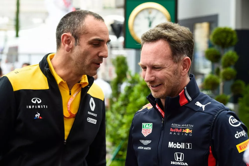 Cyril Abiteboul, directeur g&eacute;n&eacute;ral Renault F1 Team, et Christian Horner, Team Principal, Red Bull Racing