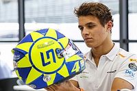 Norris correr&aacute; con un casco en homenaje a Rossi en Monza