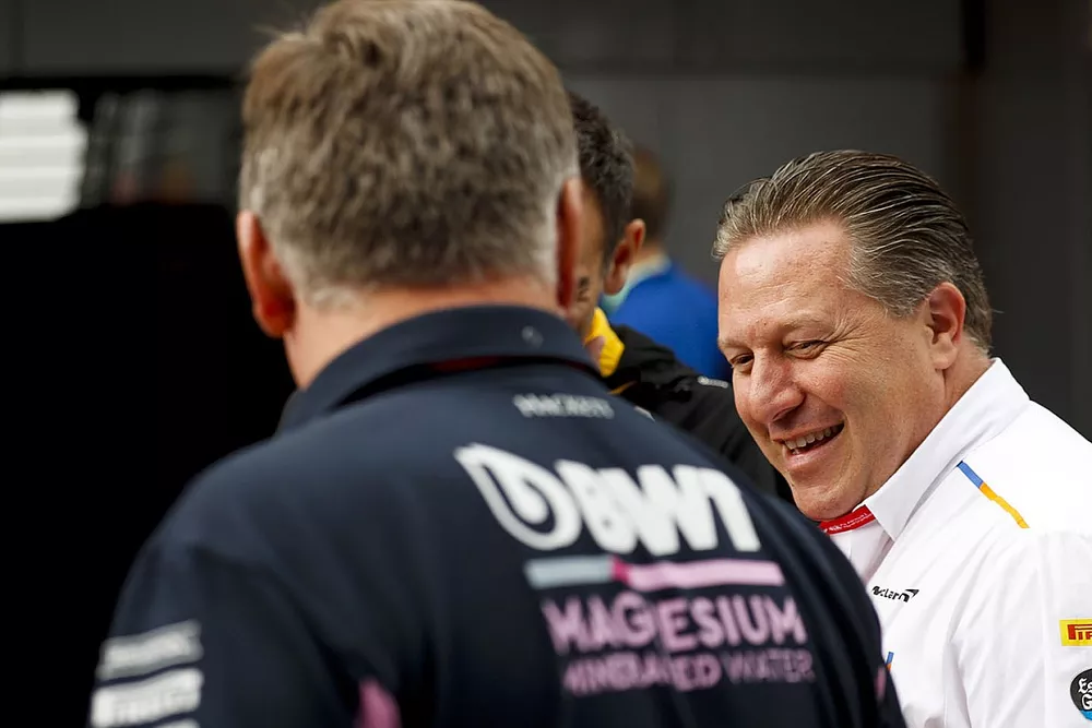 Zak Brown, directeur ex&eacute;cutif de McLaren et Otmar Szafnauer, Team Principal et PDG de Racing Point 