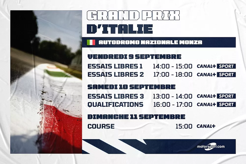 Le programme du Grand Prix d'Italie