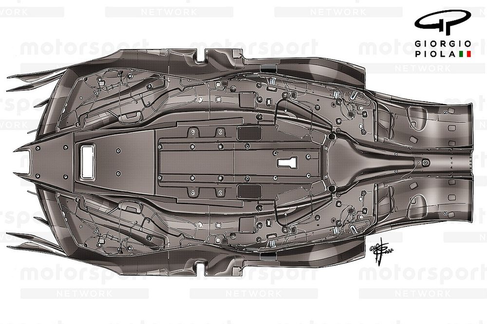 Red Bull Racing RB18 floor detail