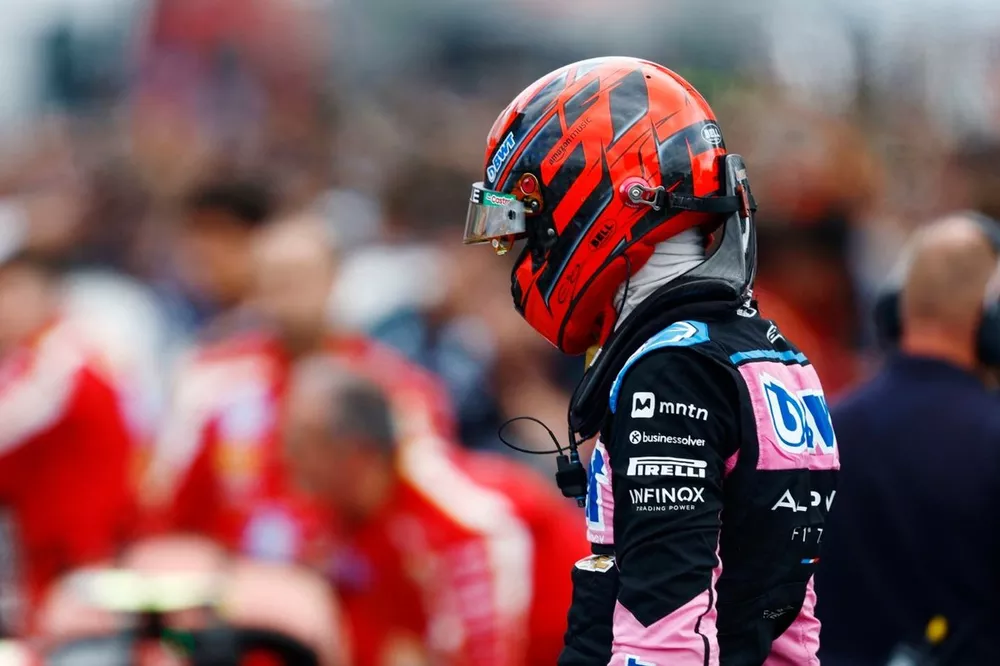 Esteban Ocon, Alpine F1 Team, au Parc Ferme apr&egrave;s la course