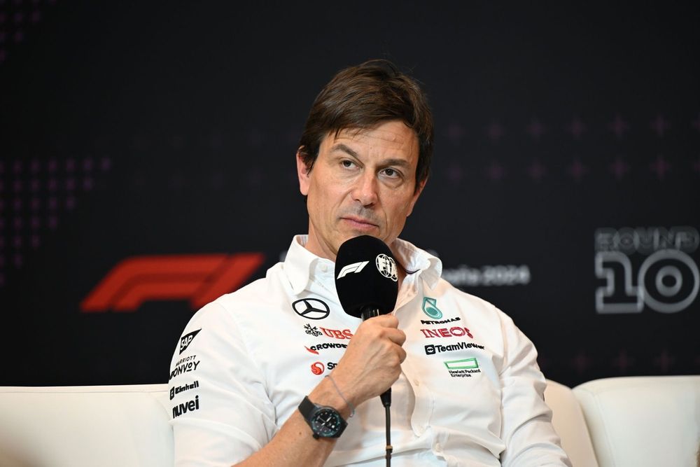 Toto Wolff, Team Principal and CEO, Mercedes-AMG F1 Team at the Press Conference 