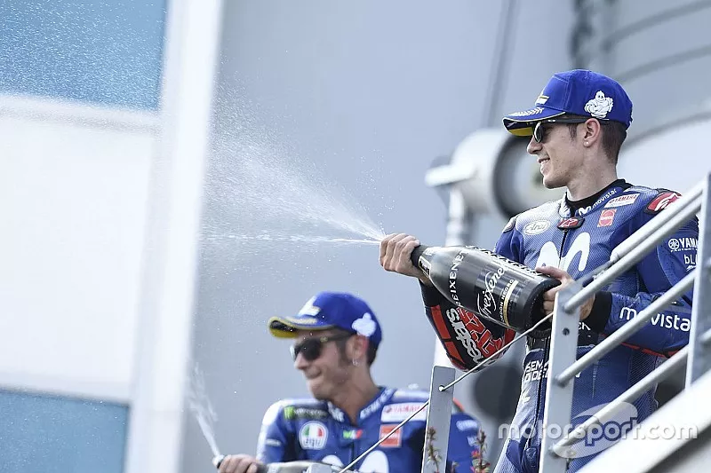 Podio: tercero, Maverick Vi&ntilde;ales, Yamaha Factory Racing