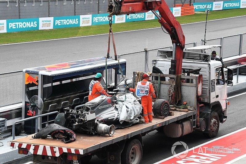 El accidente de Romain Grosjean, Haas F1 Team VF-17