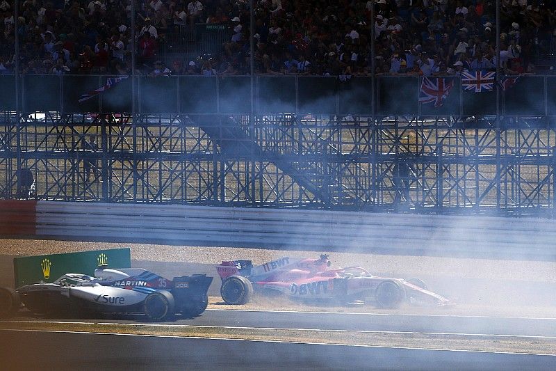 Sergio Perez, Force India VJM11, accidente Sergey Sirotkin, Williams FW41,