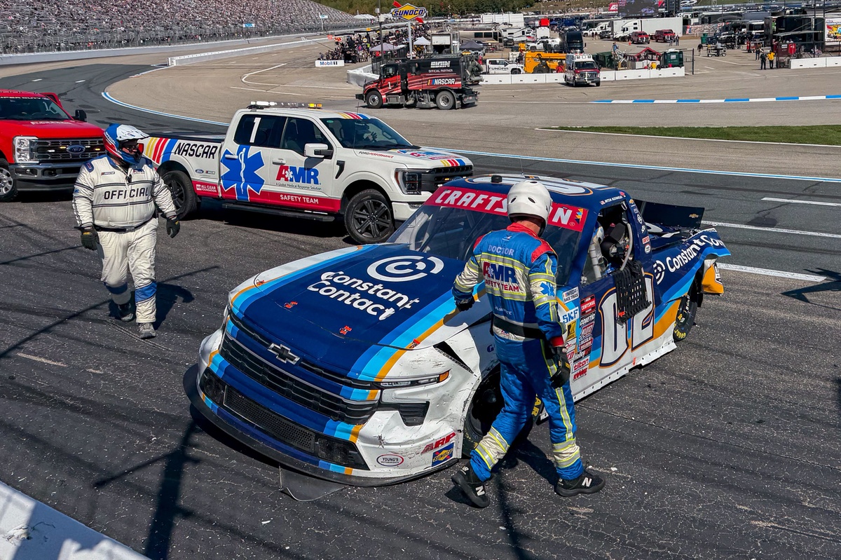 Jayson Alexander emotional after awkward NASCAR Truck crash