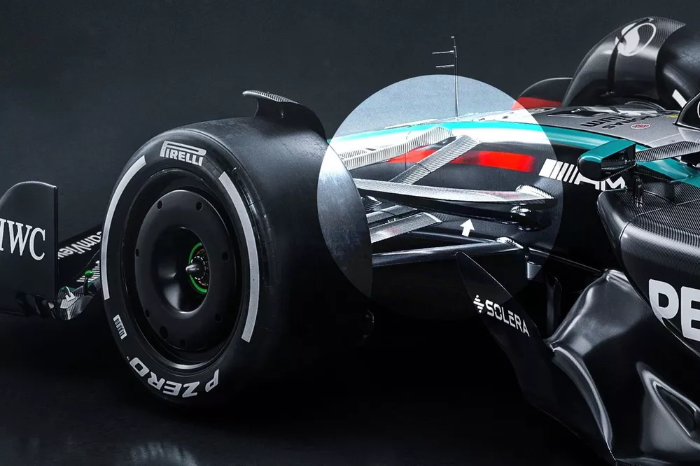 Mercedes W15 fake arm
