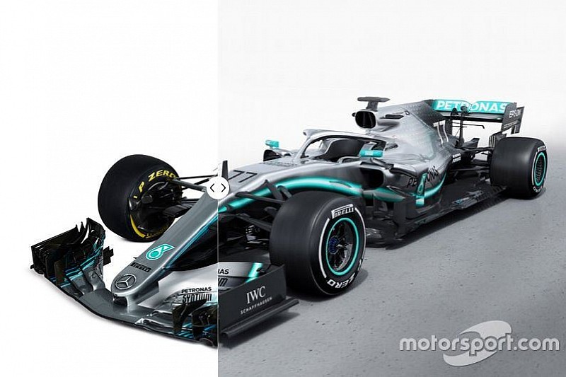 Vergleich Design Formel-1-Autos 2018 vs. 2019: Mercedes