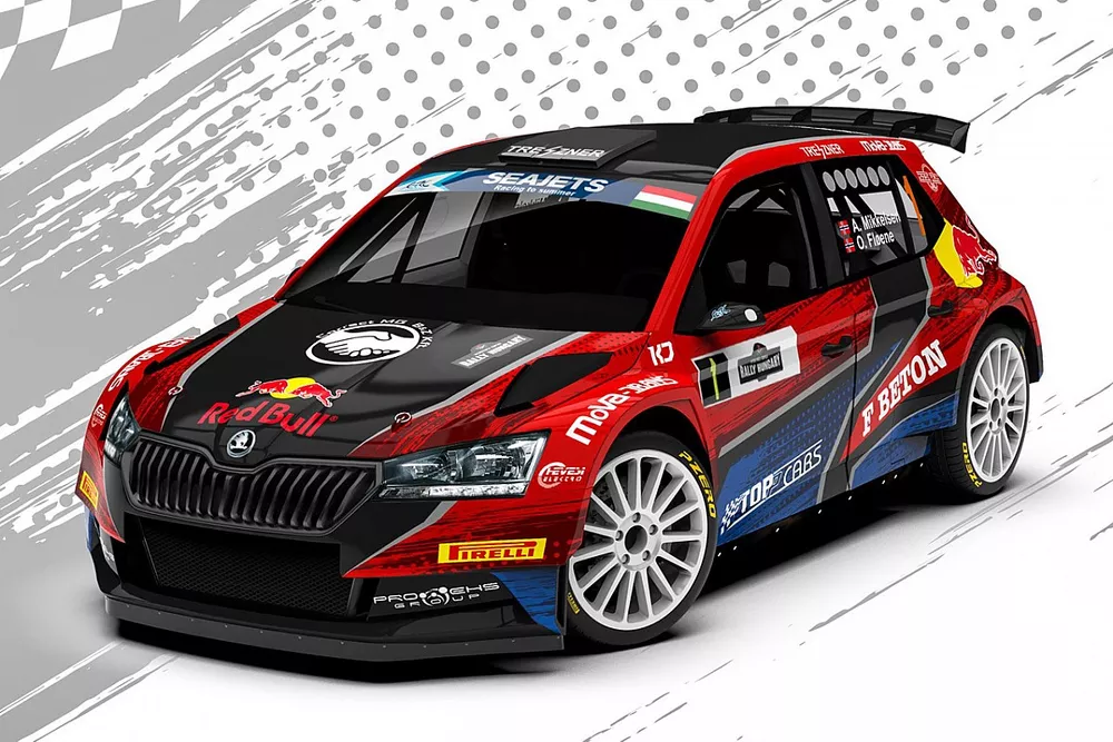 Andreas Mikkelsen, Ola Fl&oslash;ene, Skoda Fabia R5 evo