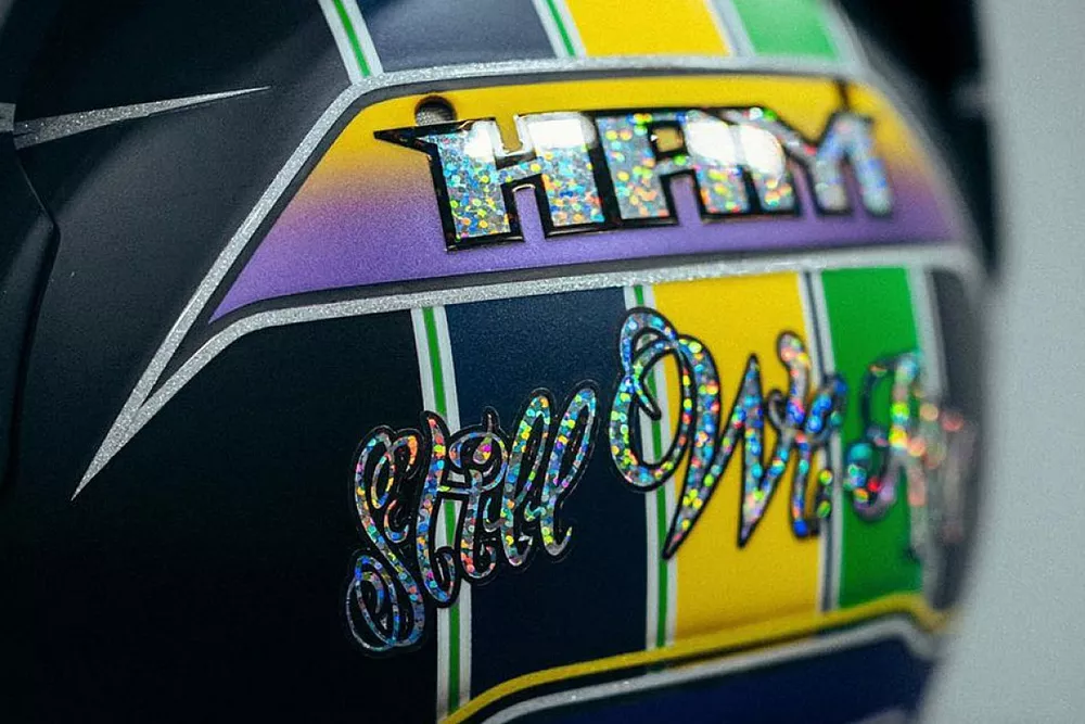 Il casco di Lewis Hamilton, Mercedes