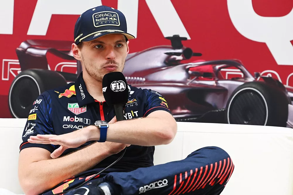 Max Verstappen, Red Bull Racing, vainqueur, en conférence de presse