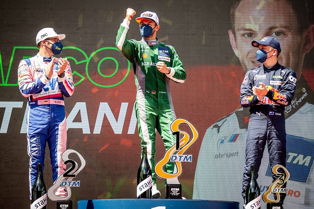 Podium: Race winner Marco Wittmann, Walkenhorst Motorsport, second place Maximilian G&ouml;tz, Haupt Racing Team, third place Liam Lawson, AF Corse