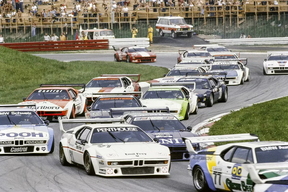 Dieter Quester, BMW Team Austria leads Manfred Schurti, Sauber Racing Switzerland, Eddie Cheever, GS Tuning, Marc Surer, Sauber Racing Switzerland, Willi Siller, Schnitzer Motorsport, Jo Gartner, Helmut Marko Racing and Alan Jones, BMW Motorsport