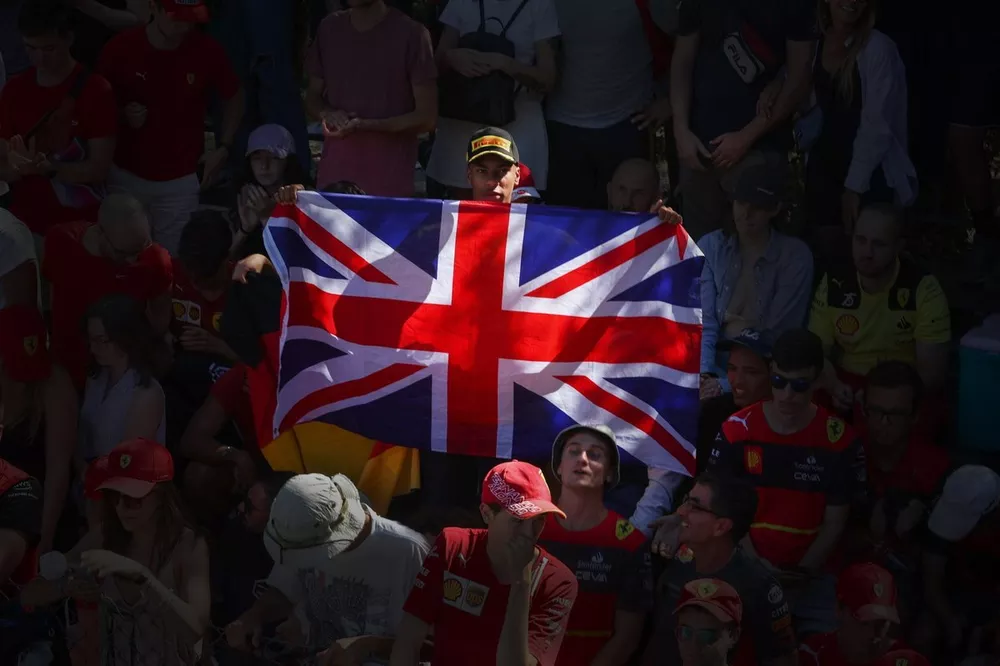 Crowd support for the British drivers