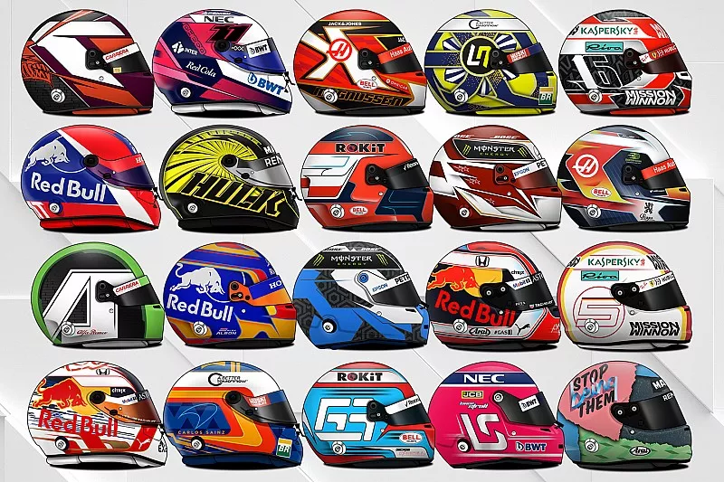 Les casques 2019 des pilotes de F1