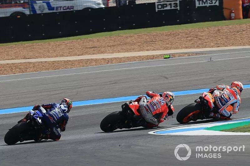 Marc Marquez, Repsol Honda Team, Andrea Dovizioso, Ducati Team, Maverick Viñales, Yamaha Factory Racing