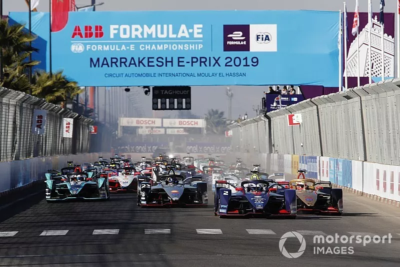 Sam Bird, Envision Virgin Racing, Audi e-tron FE05, Jean-Eric Vergne, DS TECHEETAH, DS E-Tense FE19, al inicio