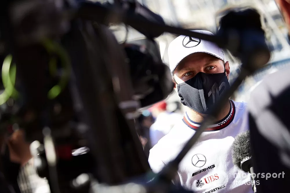 Valtteri Bottas, Mercedes speaks to the media
