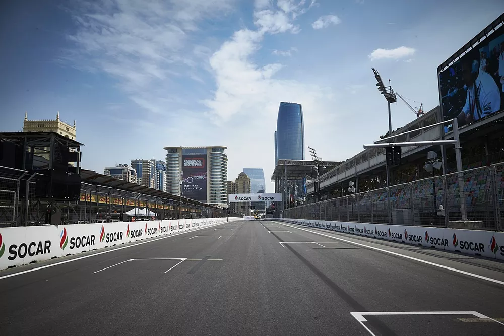 La recta del Circuito de la Ciudad de Bakú