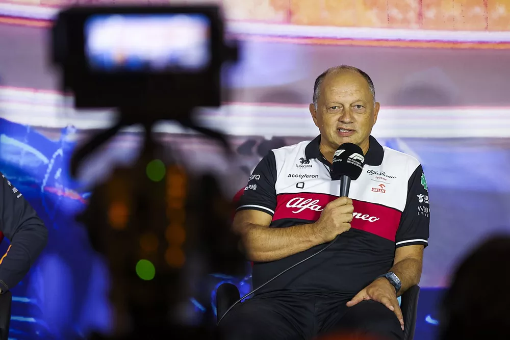 Frederic Vasseur, Team Principal, Alfa Romeo Racing, in the team principals Press Conference