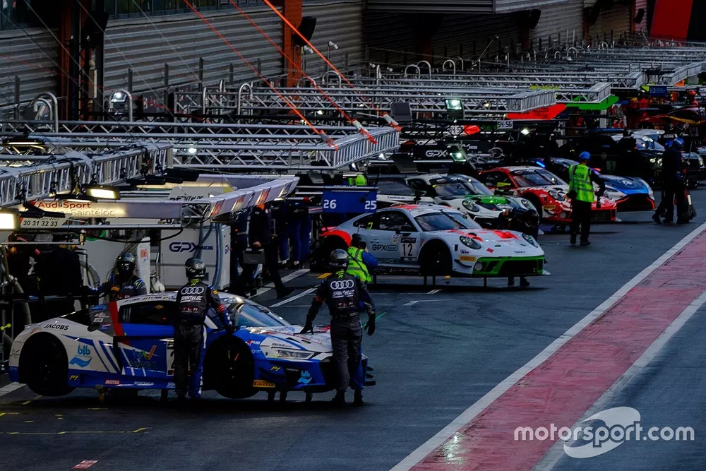 #26 Sainteloc Racing Audi R8 LMS GT3: Gregory Paisse, Christophe Cresp, Pierre Yves Paque, Steven Palette, #12 GPX Racing Porsche 911 GT3-R: Matt Campbell, Patrick Pilet, Mathieu Jaminet