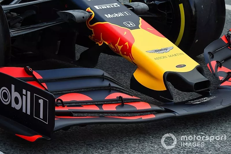 Nose detail of the Max Verstappen, Red Bull Racing RB15 
