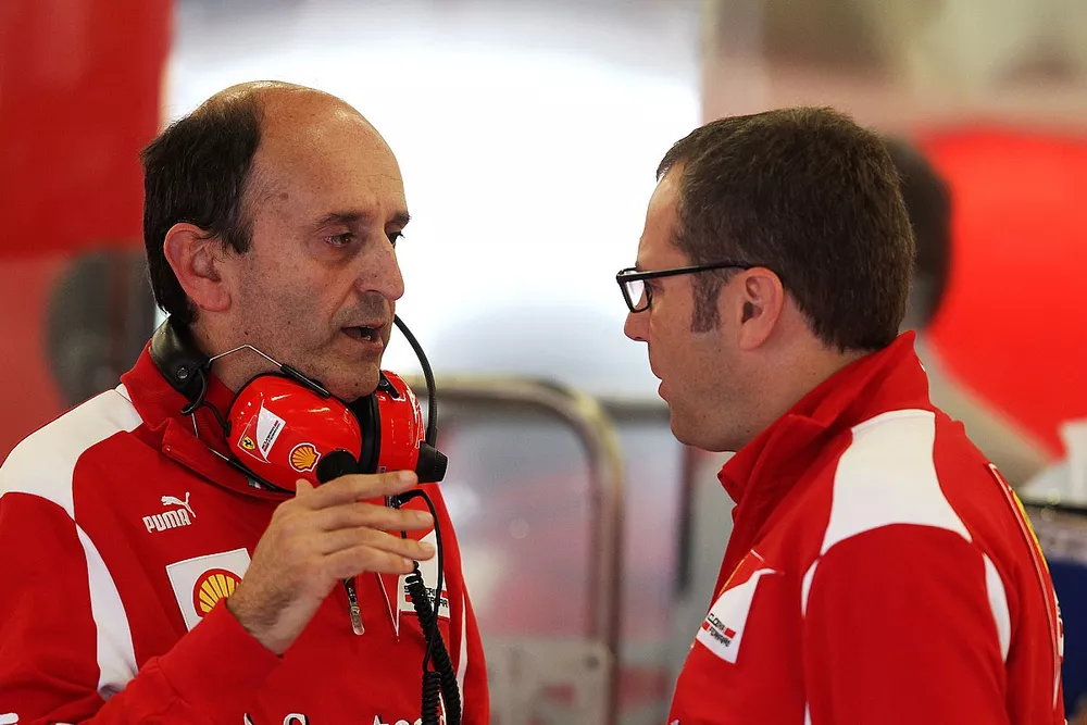 Luca Marmorini, Ferrari Electronics and Engine Director and Stefano Domenicali, Ferrari General Dire