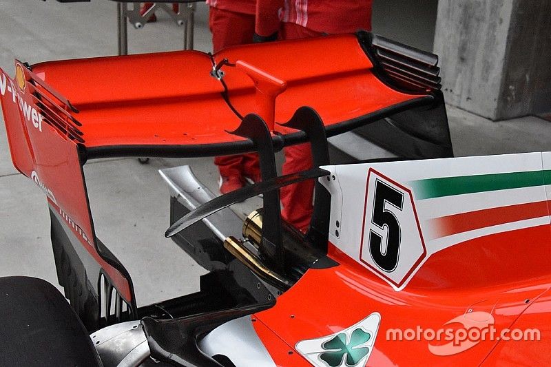 Ferrari SF71H detalle alerón trasero