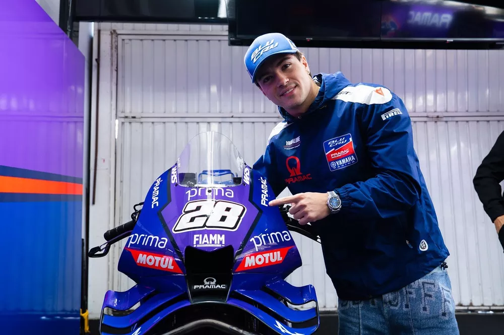 Izan Guevara lors d'un test avec Pramac Racing