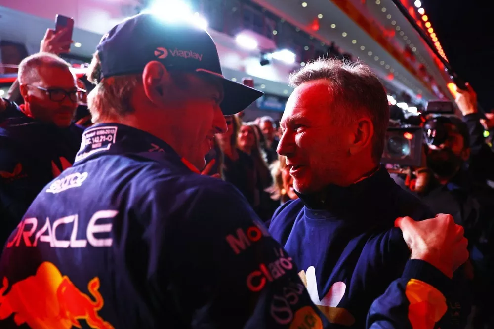 World Drivers Champion Max Verstappen, Red Bull Racing, Christian Horner, Team Principal, Red Bull Racing