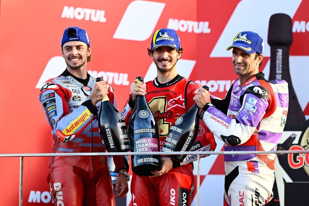 Fabio Di Giannantonio, Gresini Racing, Francesco Bagnaia, Ducati Team, Johann Zarco, Pramac Racing