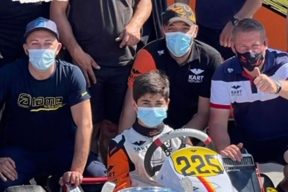 Matheus Ferreira no Europeu de Kart