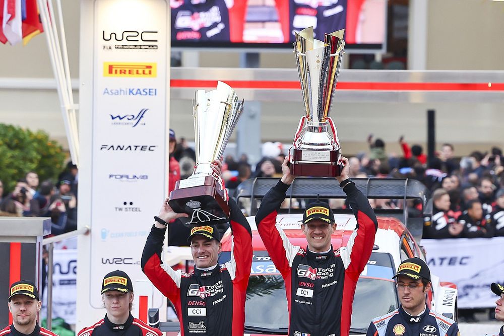 Ganadores Sébastien Ogier, Vincent Landais, Toyota Gazoo Racing WRT Toyota GR Yaris Rally1