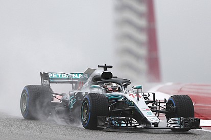 US GP: Hamilton leads wet first practice by 1.3s