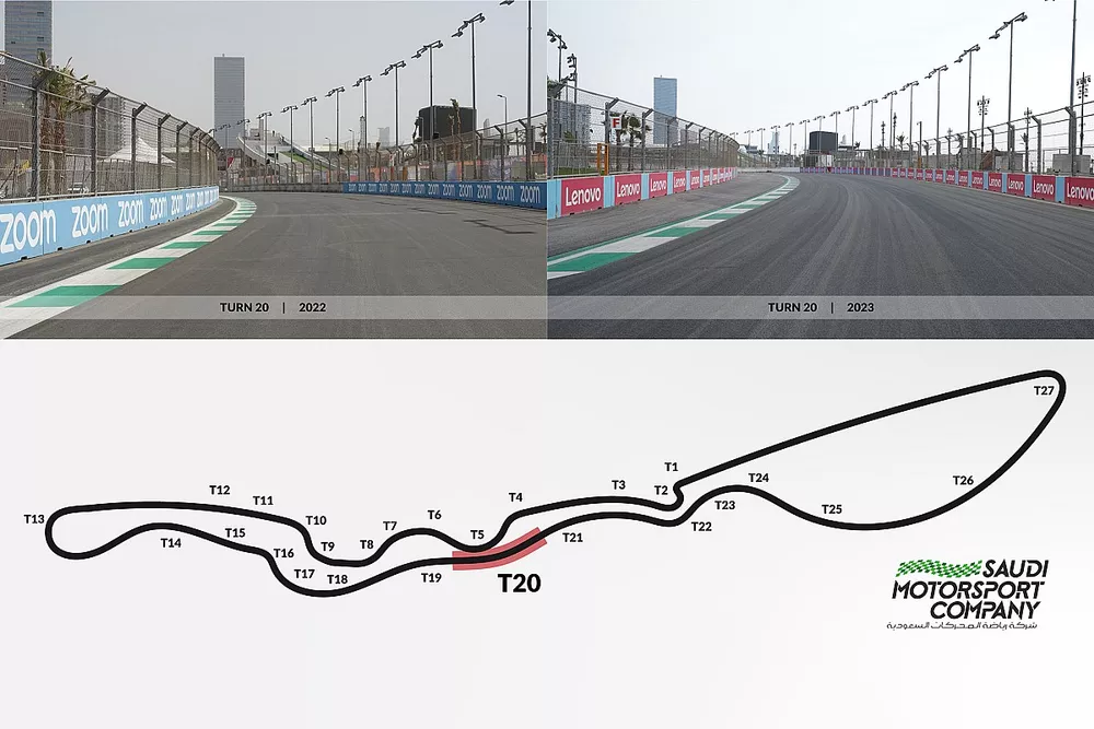 Le virage 20 du circuit urbain de Djeddah