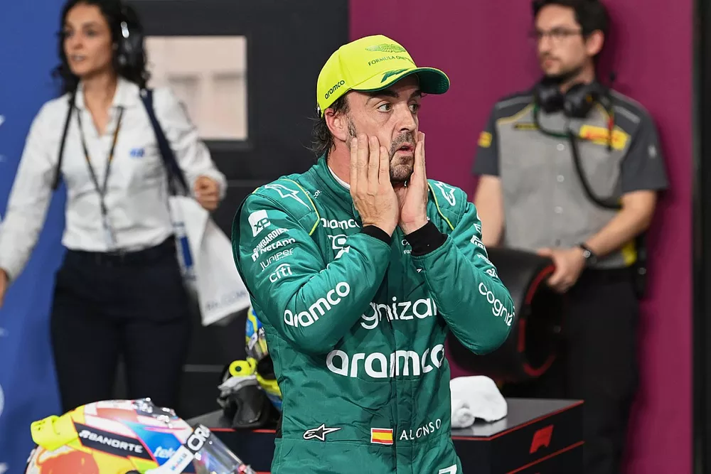 Fernando Alonso, Aston Martin F1 Team, after Qualifying