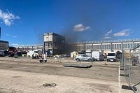 Incendio en el pitlane de Cheste durante el test de F&oacute;rmula E 