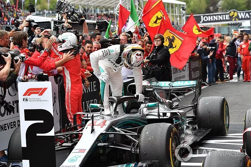 Sebastian Vettel, Ferrari et Lewis Hamilton, Mercedes AMG F1 W09