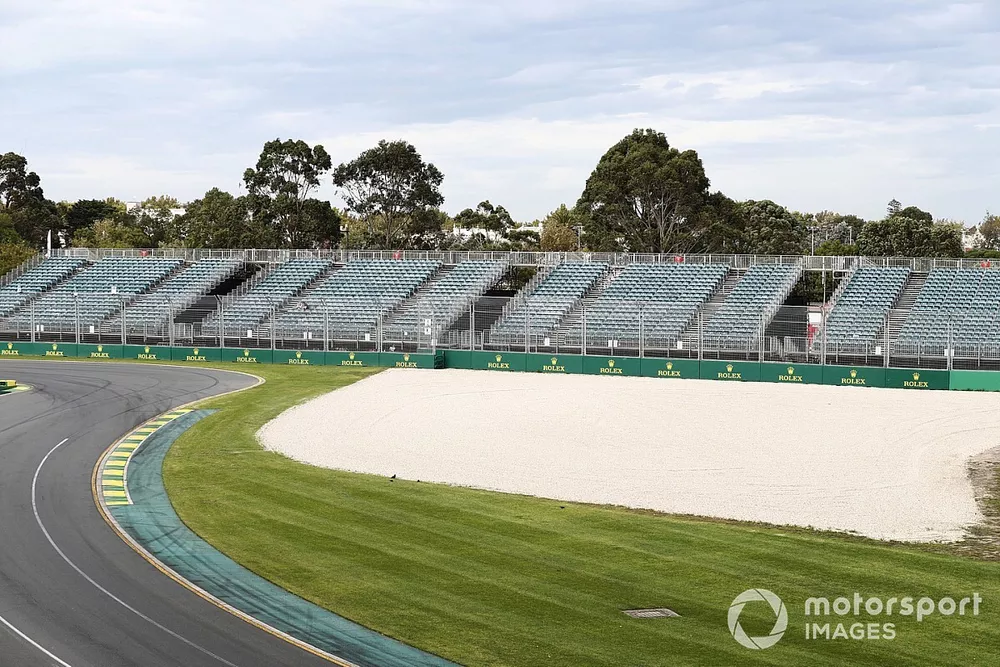 Empty grandstands