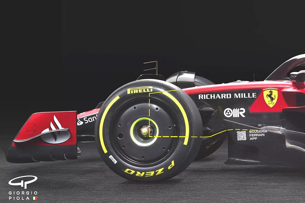 Ferrari SF-23 lado chasis 