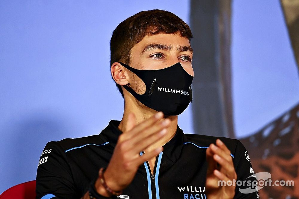 George Russell, Williams Racing in the press conference
