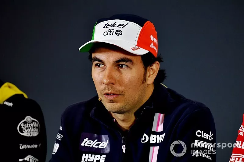 Sergio Perez, Racing Point Force India F1 Team in Press Conference 