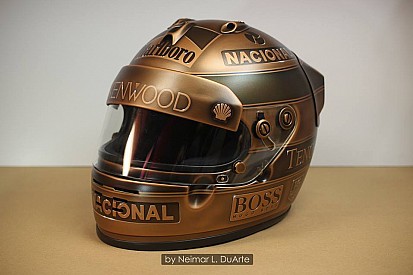 Egy egészen különleges bronz F1-es sisakfestés: Ayrton Senna