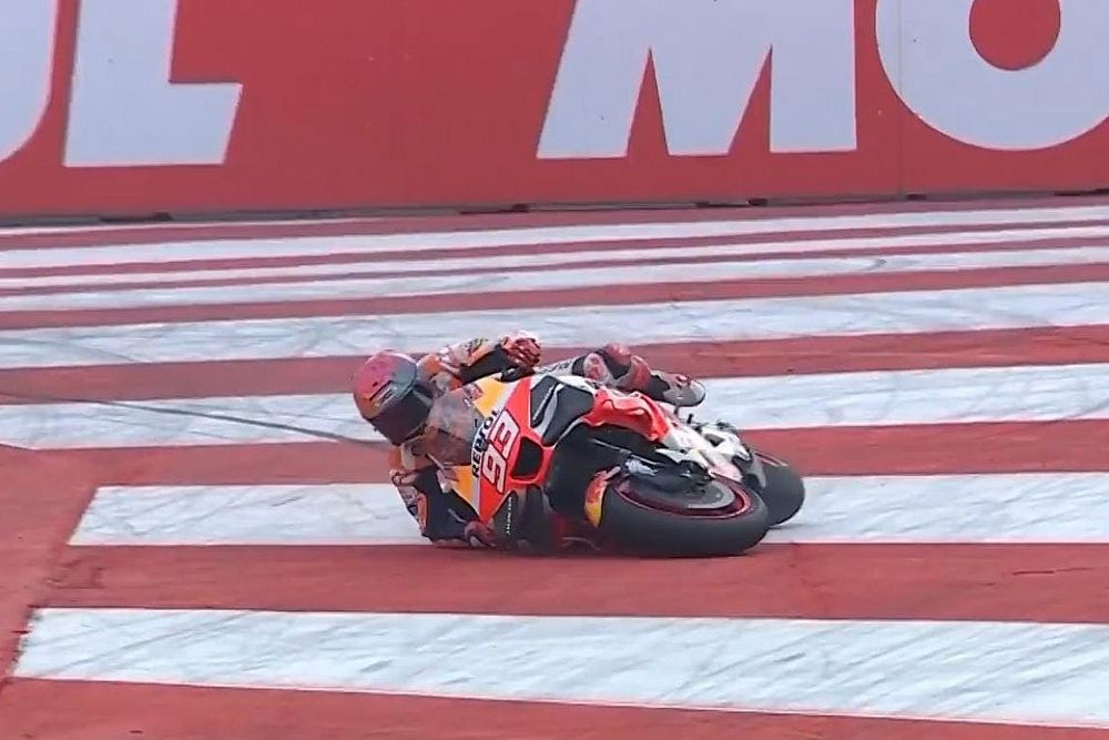 Caída de Marc Marquez en el GP de India