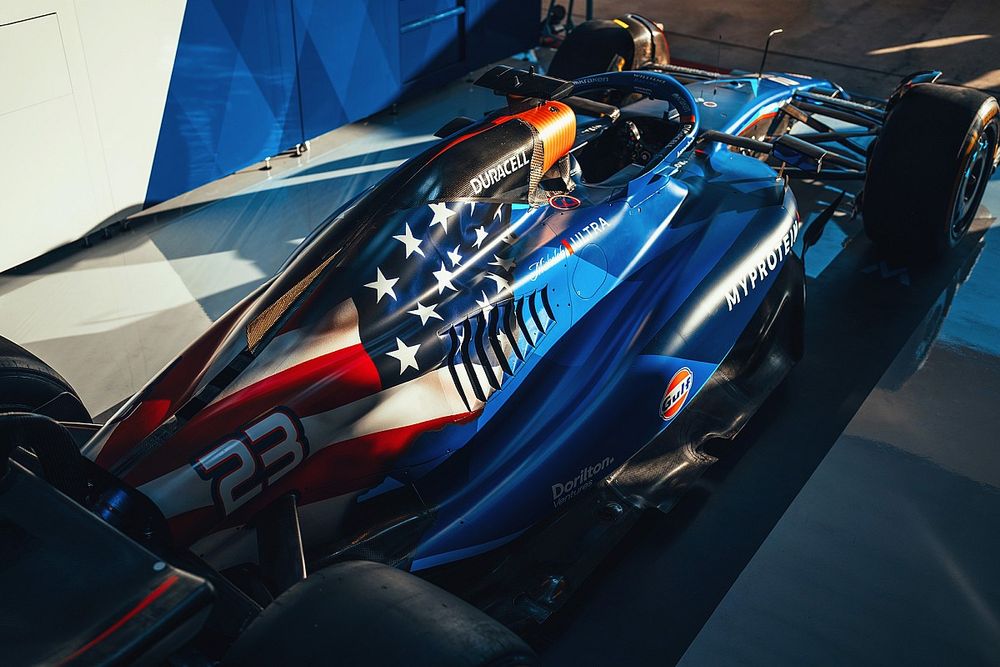 La decoración especial del Williams FW45 en el GP de Estados Unidos de F1