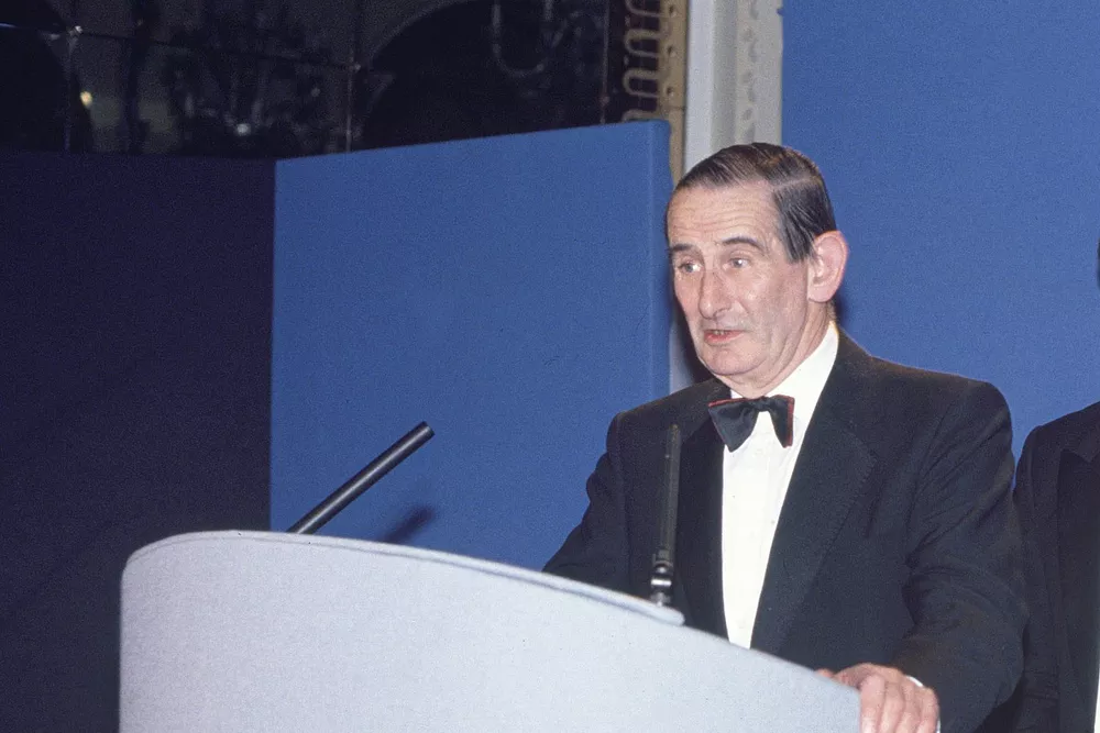 John Webb receives the first ever Gregor Grant Award from Mrs Grant