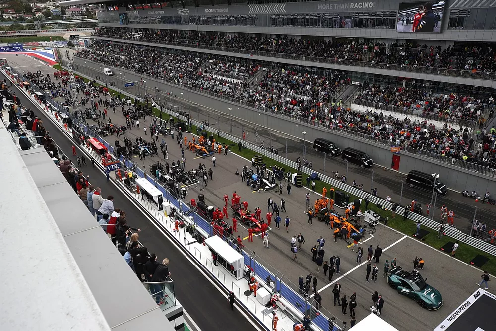 De startgrid voor de race